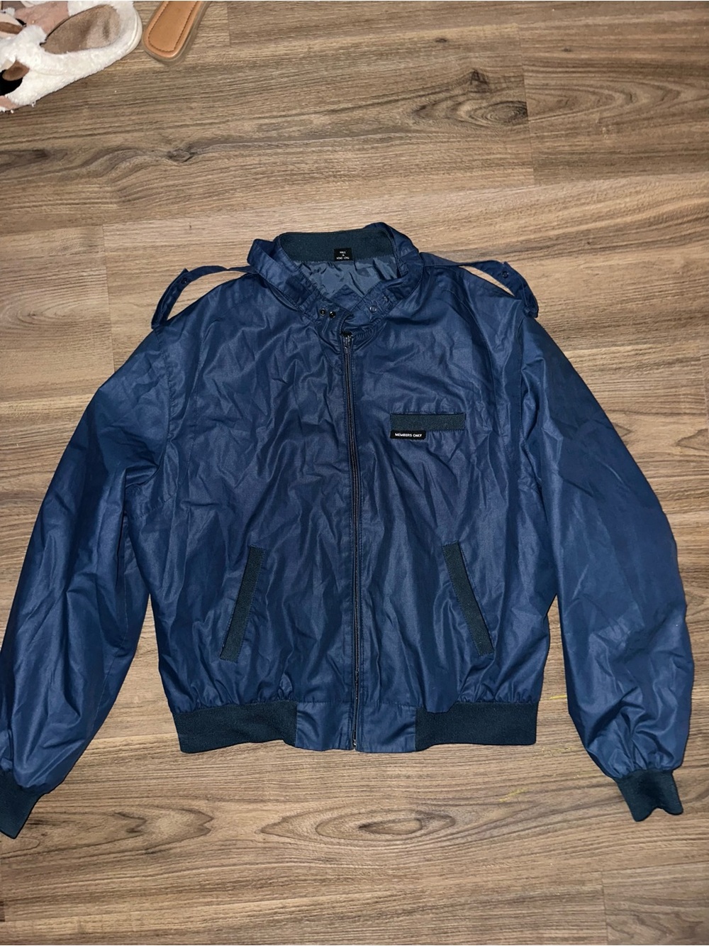 Members Only Navy Blue Windbreaker Jacket
